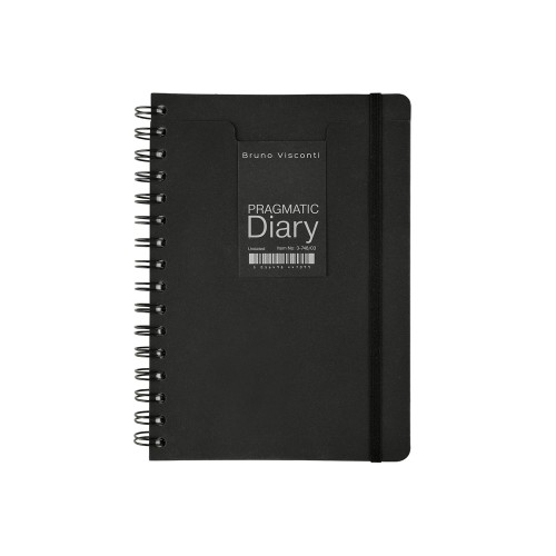 Ежедневник недатированный на гребне А5 "Pragmatic", черный