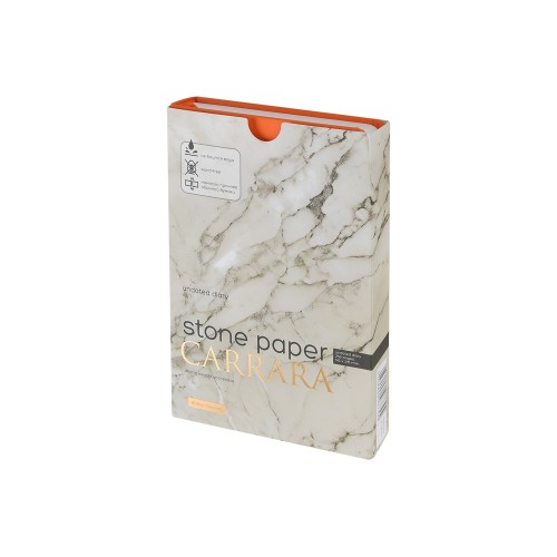 Ежедневник с каменной бумагой недатированный А5 "Carrara"», оранжевый