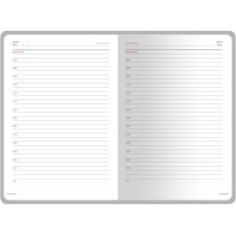 Ежедневник недатированный А5 "Sidney Nebraska", серый (серебряный обрез)