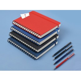 Ежедневник недатированный на гребне А5 "Pragmatic", темно-синий