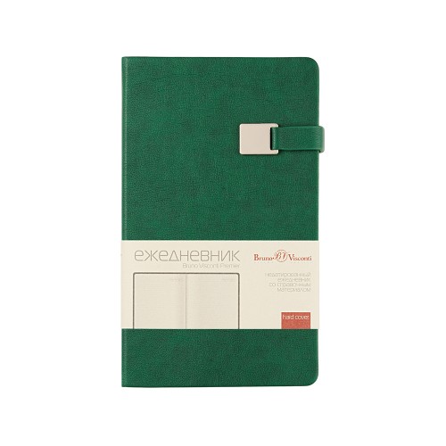 Ежедневник недатированный А5 "Premier", зеленый