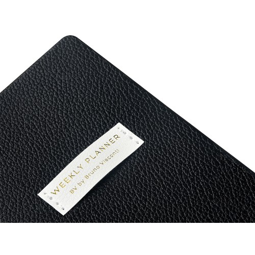 Еженедельник недатированный А6 "Black" с нашивкой, черный