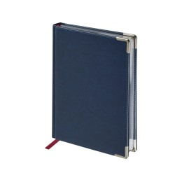 Ежедневник недатированный А5 "Sidney Nebraska", синий (серебряный обрез, серебряные уголки)
