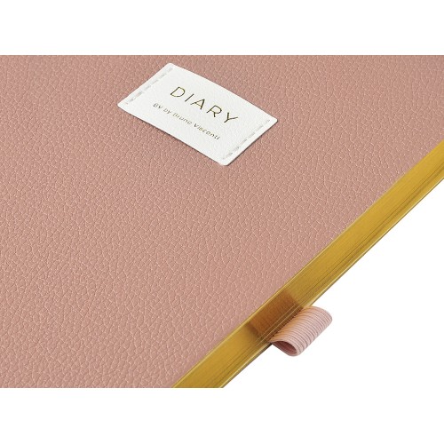 Ежедневник недатированный А5 "Morandi. Пыльная роза" с нашивкой, пыльно-розовый