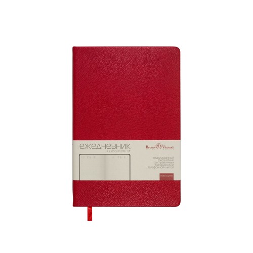 Ежедневник недатированный А5 "Loft", красный