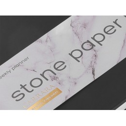 Еженедельник с каменной бумагой А5+ "Carrara", черный