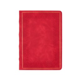 Ежедневник недатированный А5 "Royal", красный с бронзовым срезом