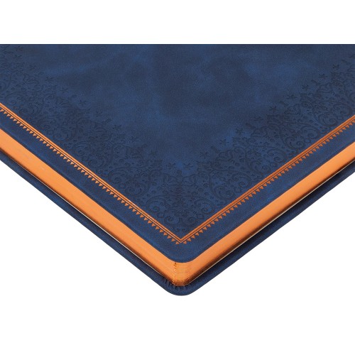 Ежедневник недатированный А4 "Royal", синий с бронзовым срезом