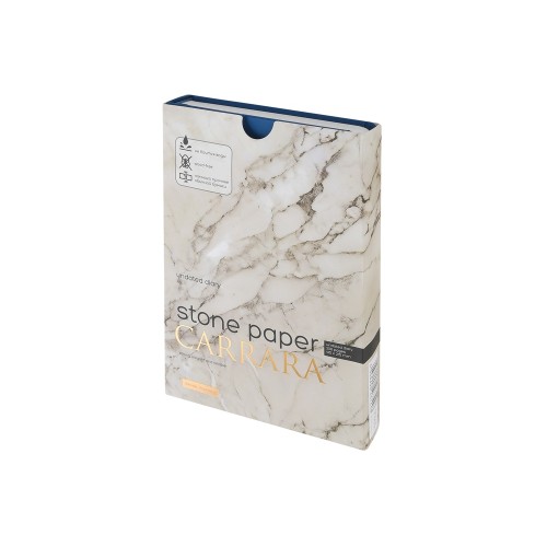 Ежедневник с каменной бумагой недатированный А5 "Carrara", темно-синий