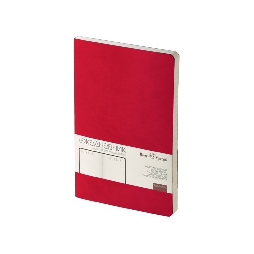 Ежедневник А5 недатированный «Megapolis Velvet Flex», ярко-бордовый