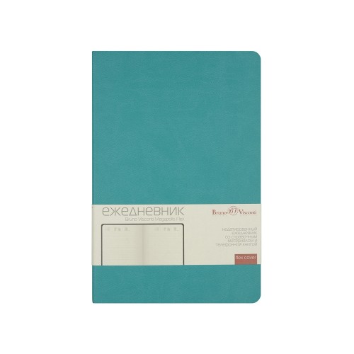 Ежедневник А5 недатированный «Megapolis Velvet Flex», морская волна