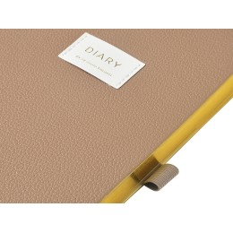 Ежедневник недатированный А5 "Total beige" с нашивкой, бежевый