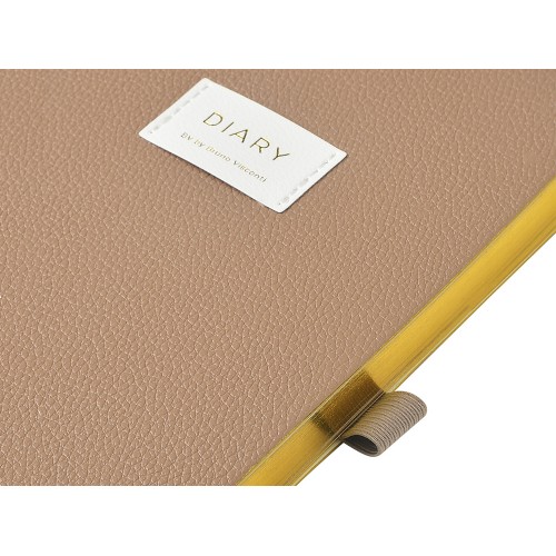 Ежедневник недатированный А5 "Total beige" с нашивкой, бежевый