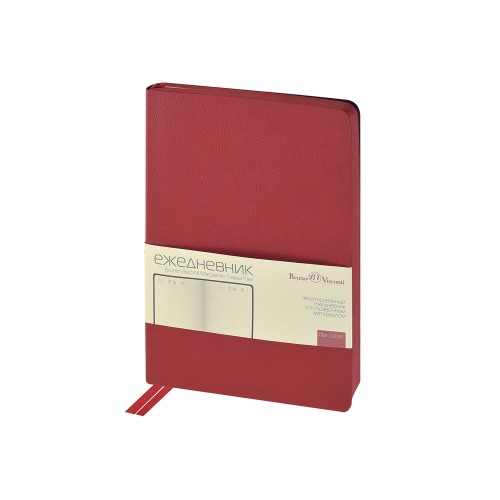 Ежедневник недатированный А5 "Megapolis Nappa Flex", бордовый
