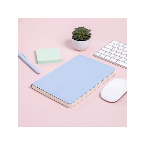 Ежедневник А5 недатированный «Megapolis Velvet Flex», зефирный голубой