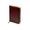Ежедневник недатированный А5 "Sidney Nebraska", бордовый (золотой обрез, золотые уголки)
