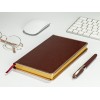 Ежедневник А5 недатированный «Chelsea», коричневый (золотистый кант и срез)