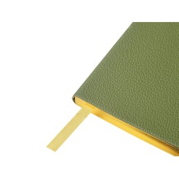 Еженедельник недатированный А6 "Verde" с нашивкой, зеленый