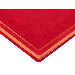Ежедневник недатированный А4 "Royal", красный с бронзовым срезом