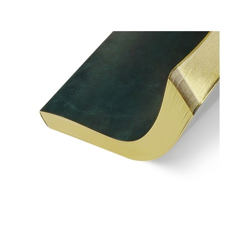 Ежедневник недатированный А5 "Megapolis Nebraska Flex", зеленый с золотым обрезом (Р)