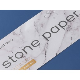 Ежедневник с каменной бумагой недатированный А5 "Carrara", темно-синий