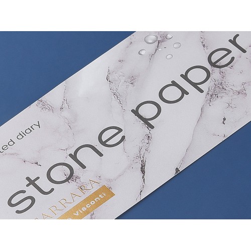 Ежедневник с каменной бумагой недатированный А5 "Carrara", темно-синий