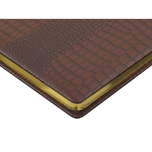 Ежедневник недатированный А5 "Amazonia", коричневый с золотым обрезом