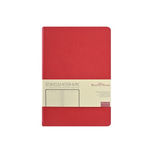 Ежедневник недатированный А5 "Megapolis Nappa Flex", красный