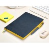Ежедневник недатированный А5 "Boston", темно-синий (желтый обрез)
