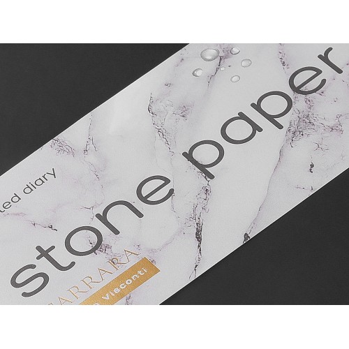 Ежедневник с каменной бумагой недатированный А5 "Carrara", черный