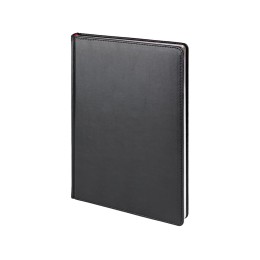 Ежедневник недатированный А4 "Sidney Nebraska", черный (серебряный обрез)