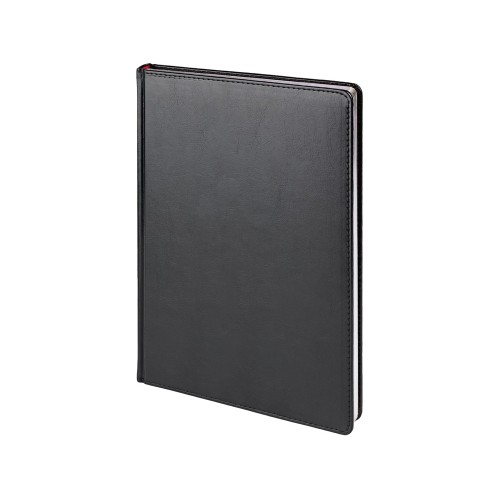 Ежедневник недатированный А4 "Sidney Nebraska", черный (серебряный обрез)