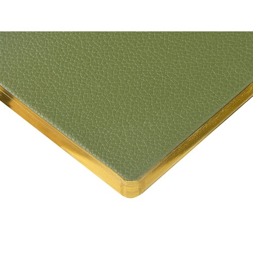 Еженедельник недатированный А6 "Verde" с нашивкой, зеленый