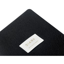 Ежедневник недатированный А5 "Black" с нашивкой, черный
