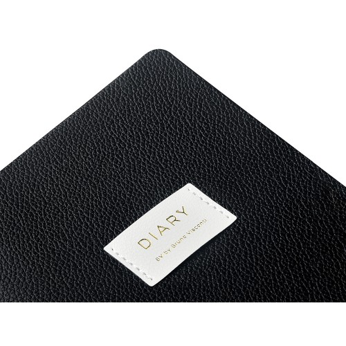 Ежедневник недатированный А5 "Black" с нашивкой, черный