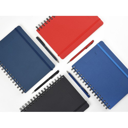 Ежедневник недатированный на гребне А5 "Pragmatic", черный