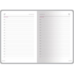 Ежедневник недатированный А6 "Sidney Nebraska", черный (серебряный обрез)