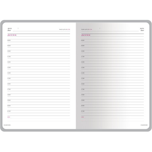 Ежедневник недатированный А6 "Sidney Nebraska", черный (серебряный обрез)