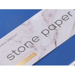 Еженедельник с каменной бумагой А5+ "Carrara", синий