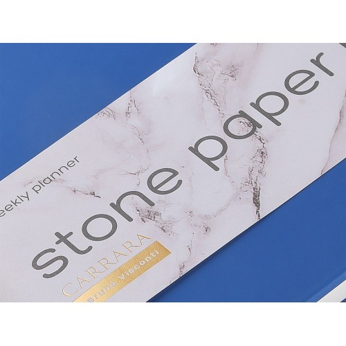 Еженедельник с каменной бумагой А5+ "Carrara", синий