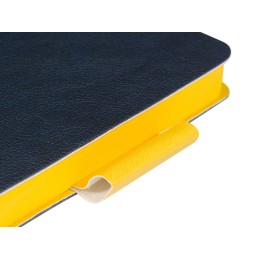 Ежедневник недатированный А5 "Boston", темно-синий (желтый обрез)