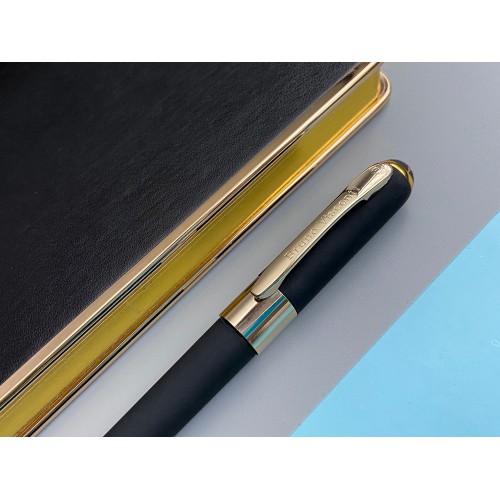 Ежедневник недатированный A5 «Chelsea», черный (золотистый кант и срез)