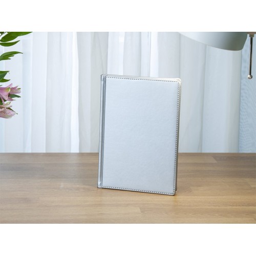 Ежедневник недатированный А5 «Velvet», серебряный (Р)