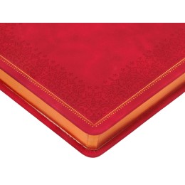 Ежедневник недатированный А5 "Royal", красный с бронзовым срезом