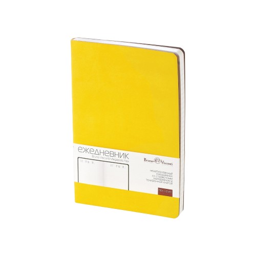 Ежедневник А5 недатированный «Megapolis Velvet Flex», желтый