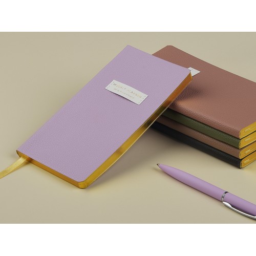 Еженедельник недатированный А6 "Morandi. Пыльная роза" с нашивкой, пыльно-розовый