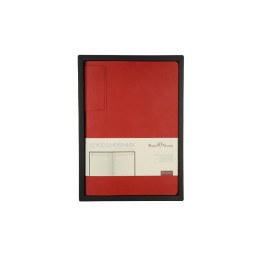 Ежедневник недатированный  А5 "LONDON" красный/темно-серый