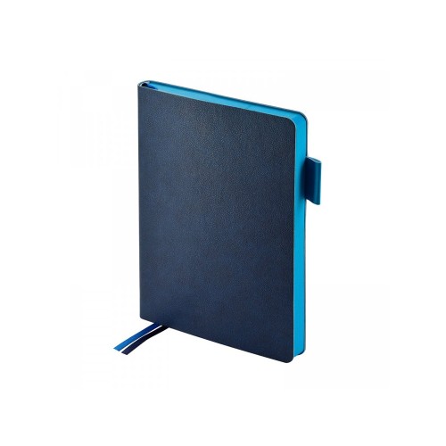 Ежедневник недатированный А5 «Boston», темно-синий (голубой обрез)