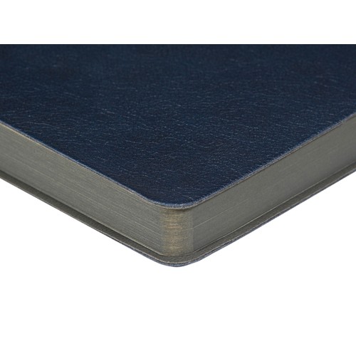 Ежедневник недатированный А5 «Boston», темно-синий (серый обрез)