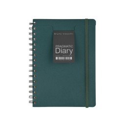 Ежедневник недатированный на гребне А5 "Pragmatic", темно-зеленый